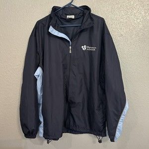 Disney Parks Vacation Club Member Jacket Men's XL Zip In Hood Navy Blue